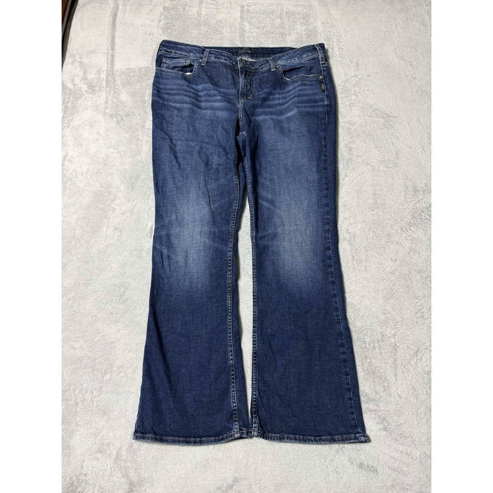 Silver Jeans Womens 38x30 Blue Suki Slim Boot‎ Bootcut Medium Wash Denim